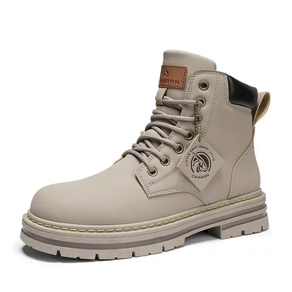 High Top Boots Men's Leather Shoes Fashion