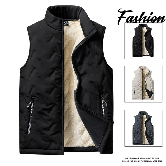 Men's Fleece-Lined Sleeveless Jacket